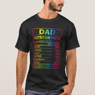 Dad Nutrition Facts ideas for Father Papa T-Shirt