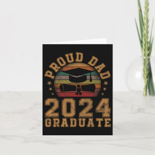 Dad Of 2024 Graduate Father Senior 24 Graduation G Card
