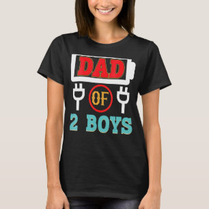 Dad Of 2 Boys Clothing For Father Husband Dad T-Shirt