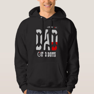 DAD of 2 Boys father or grandpa of 2 kids 16 Hoodie