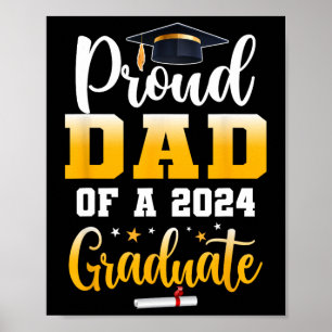 Dad Of A Cl Of 2024 Graduate Funny Senior Dad Poster