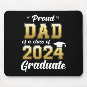 Dad Of A Cl Of 2024 Graduate Shirt Daddy Senior 24 Mouse Pad