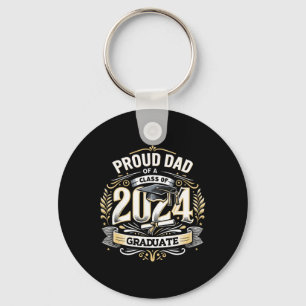 Dad Of A Cl Of 2024 Senior Funny Graduation 24 Keychain