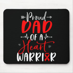 Dad of a heart warrior father heart disease mouse pad
