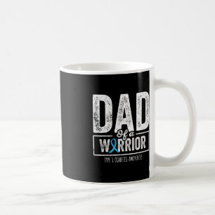 Dad Of A Warrior Type 1 Diabetes Awareness Ribbon Coffee Mug