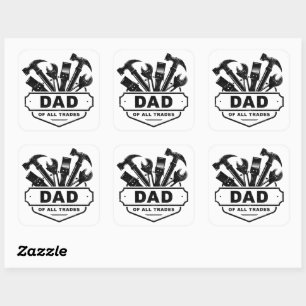 Dad of All Trades - Vintage Men’s Handyman Tools   Square Sticker