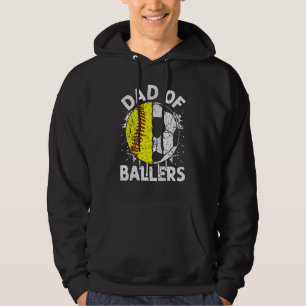Dad Of Ballers Father Son Softball Soccer Player C Hoodie