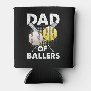 Dad of Ballers Funny Baseball Softball Gift from S Can Cooler