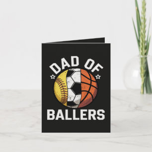 Dad Of Ballers Holiday Card