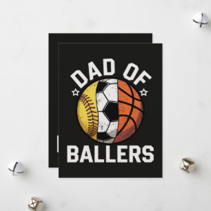 Dad Of Ballers Holiday Card