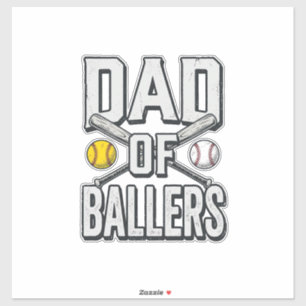 Dad of Ballers Softball and Baseball Vintage Shirt