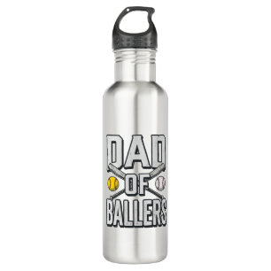 Dad of Ballers Softball and Baseball Vintage Shirt 710 Ml Water Bottle