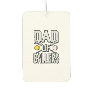 Dad of Ballers Softball and Baseball Vintage Shirt Air Freshener