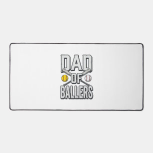 Dad of Ballers Softball and Baseball Vintage Shirt Desk Mat
