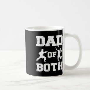 Dad Of Both Funny Karate Volleyll Dad Coffee Mug