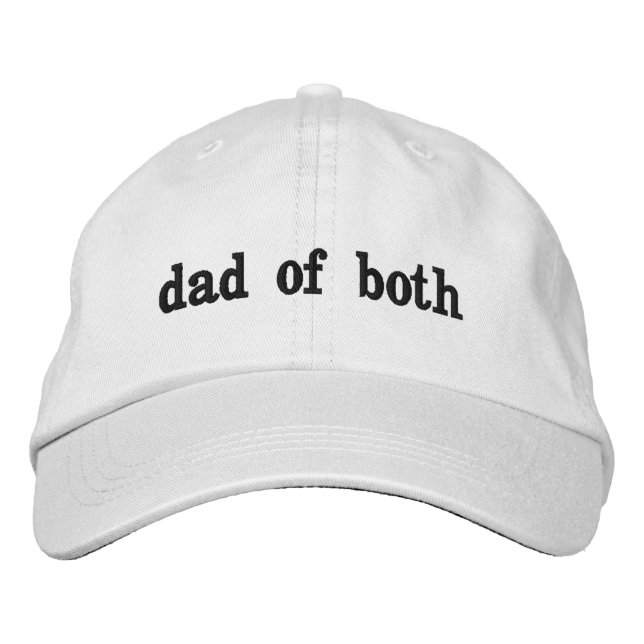 Dad of Both Personalized Father's Day Gift Present Embroidered Hat (Front)