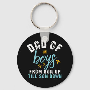 Dad of Boys Son Up To Son Down Funny Father's Day Keychain