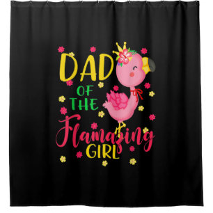 Dad Of Flamazing Girl Cute Flamingo Dad Birthday