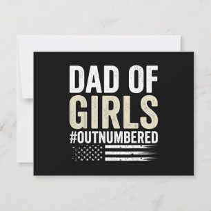 Dad of Girls Out Numbered Funny Father's Day