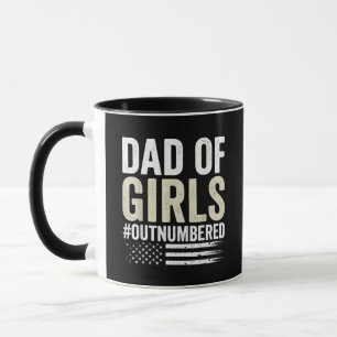 Dad of Girls Out Numbered Funny Father's Day Mug