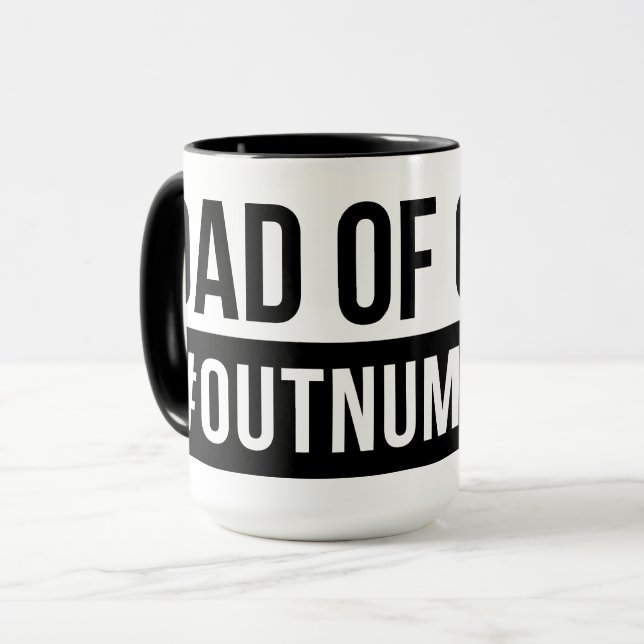 Dad of Girls #Outnumbered Mug (Front Left)