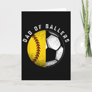 Dad Of Llers Father Son Softll Soccer Player Coach Card