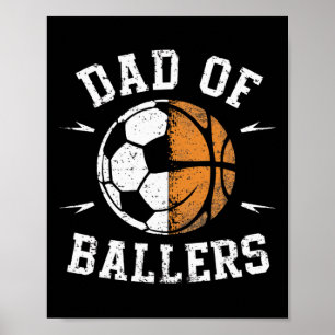 Dad Of Llers Sketll Soccer Ll Fathers Day Coach Poster