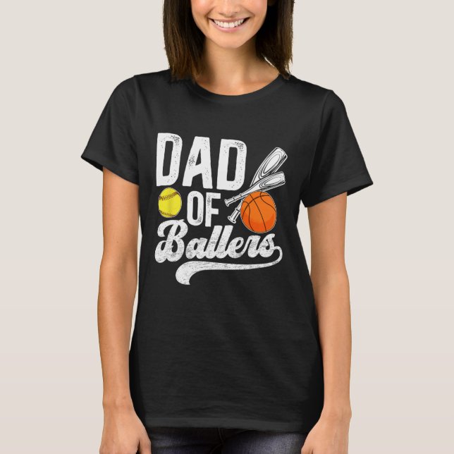 Dad Of Llers Softll Sketll Dad  T-Shirt (Front)