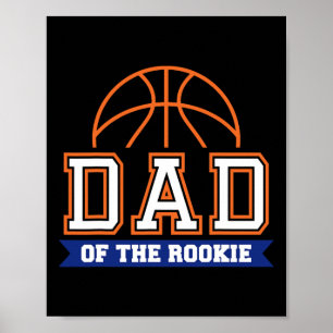 Dad Of Rookie 1st Birthday Sketll Theme Matching P Poster