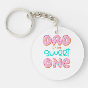 Dad of Sweet One First Birthday Matching Family Do Keychain