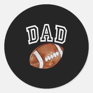 Dad Of The 1 Year Old Football Birthday Boy Family Classic Round Sticker