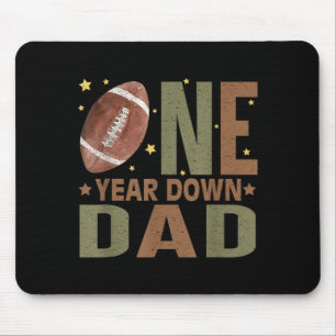 Dad Of The 1 Year Old Football Birthday Boy Party Mouse Pad
