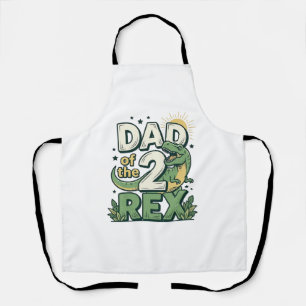 Dad of the 2 Rex Dinosaur Father Shirt Design_1 Apron