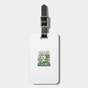 Dad of the 2 Rex Dinosaur Father Shirt Design_1 Luggage Tag
