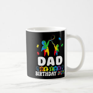 Dad of the birthday boy autism awareness support coffee mug