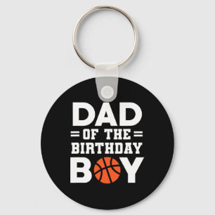 Dad Of The Birthday Boy Basketball Coach Basketbal Keychain