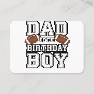 Dad of the Birthday Boy Football Lover Family birt Business Card