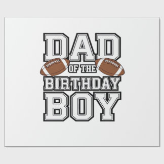 Dad of the Birthday Boy Football Lover Family birt Wrapping Paper