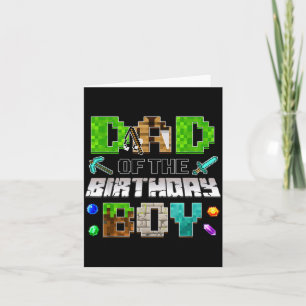Dad Of The Birthday Boy Funny Gaming Birthday Xel Card