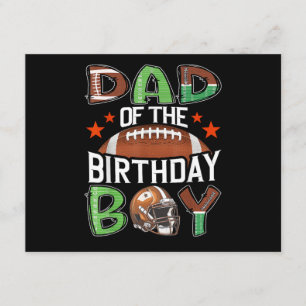 Dad of The Birthday Boy Game Day Football Enclosure Card