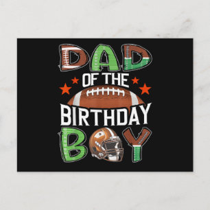 Dad of The Birthday Boy Game Day Football Holiday Postcard