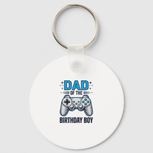 Dad of the Birthday Boy Gamer Shirt Design_1 Keychain