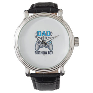 Dad of the Birthday Boy Gamer Shirt Design_1 Watch
