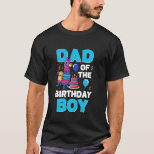 Dad Of The Birthday Boy Llama Funny Birthday Gifts T-Shirt