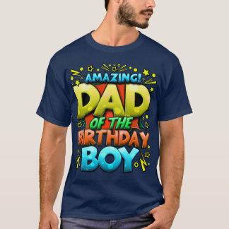 Dad of the Birthday Boy Matching Family Fatherfunn T-Shirt
