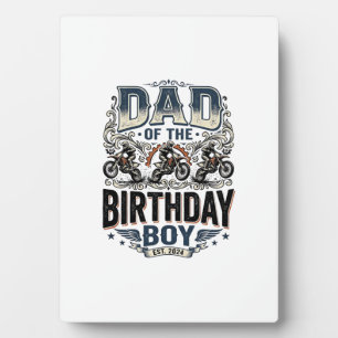 Dad of the Birthday Boy Motocross Vintage Shirt_1 Plaque