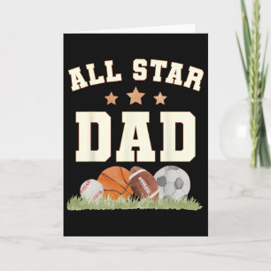 Dad Of The Birthday Boy Sketll Footll Soccer Sport Card