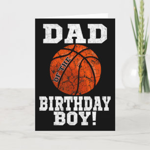 Dad Of The Birthday Boy Sketll Lover Vintage Retro Card