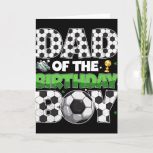 Dad Of The Birthday Boy Soccer Party Family Matchi Card