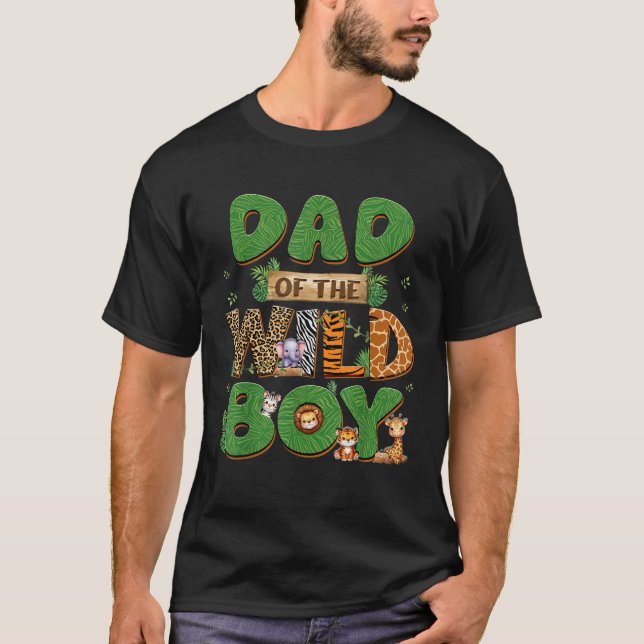 Dad Of The Birthday Boy Wild One Family Matching P T-Shirt (Front)